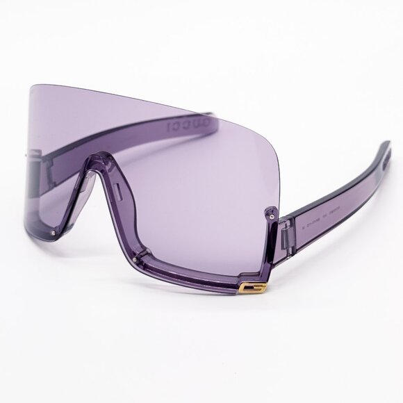 NEW GUCCI GG1631S 011 SUNGLASSES WOMEN VIOLET SHIELD EYEWEAR GUCCI - Picture 1 of 12